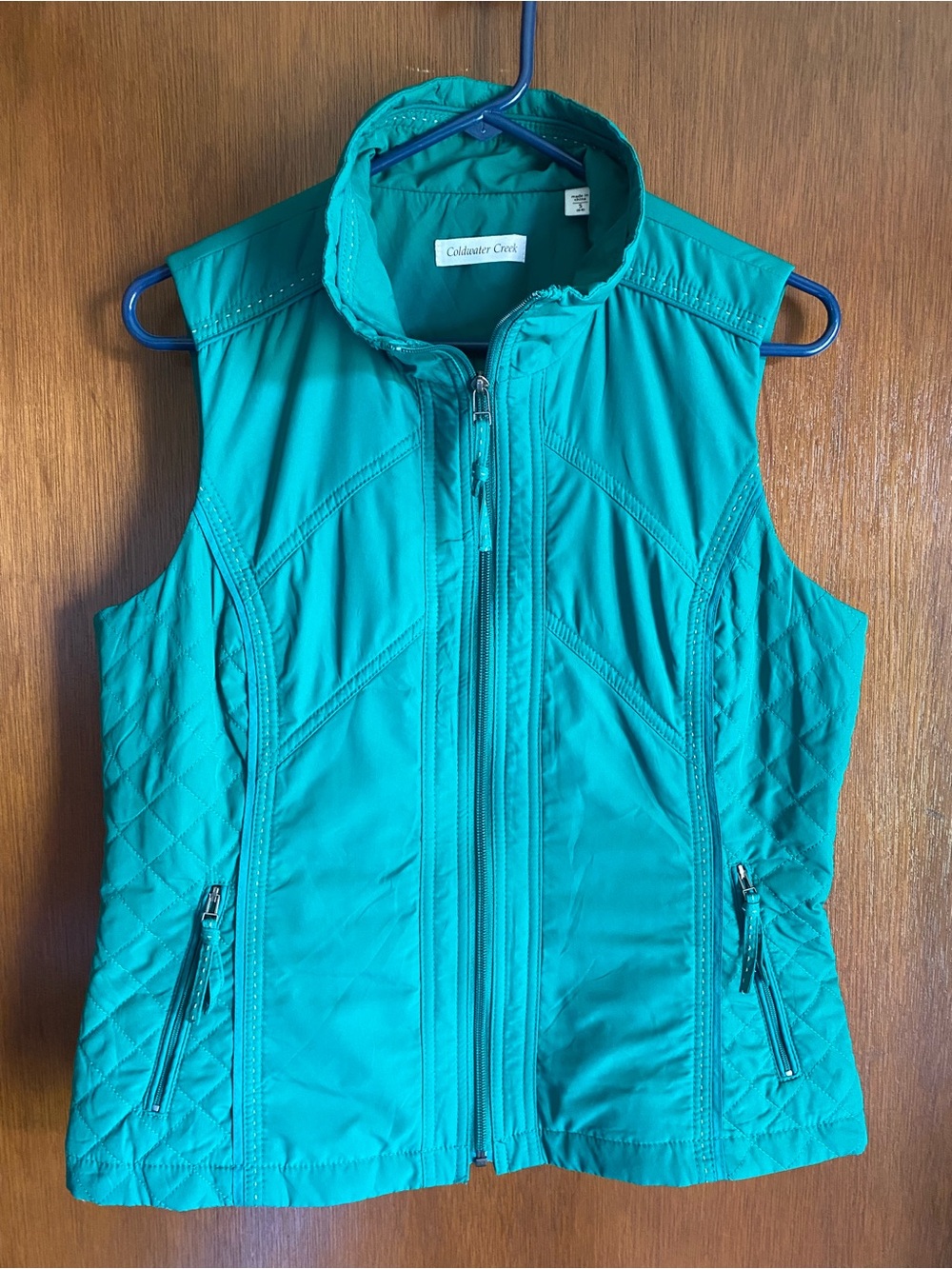 Coldwater Creek Bright Green Quilted Vest